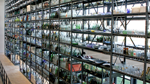 When the shelving becomes part of an art installation