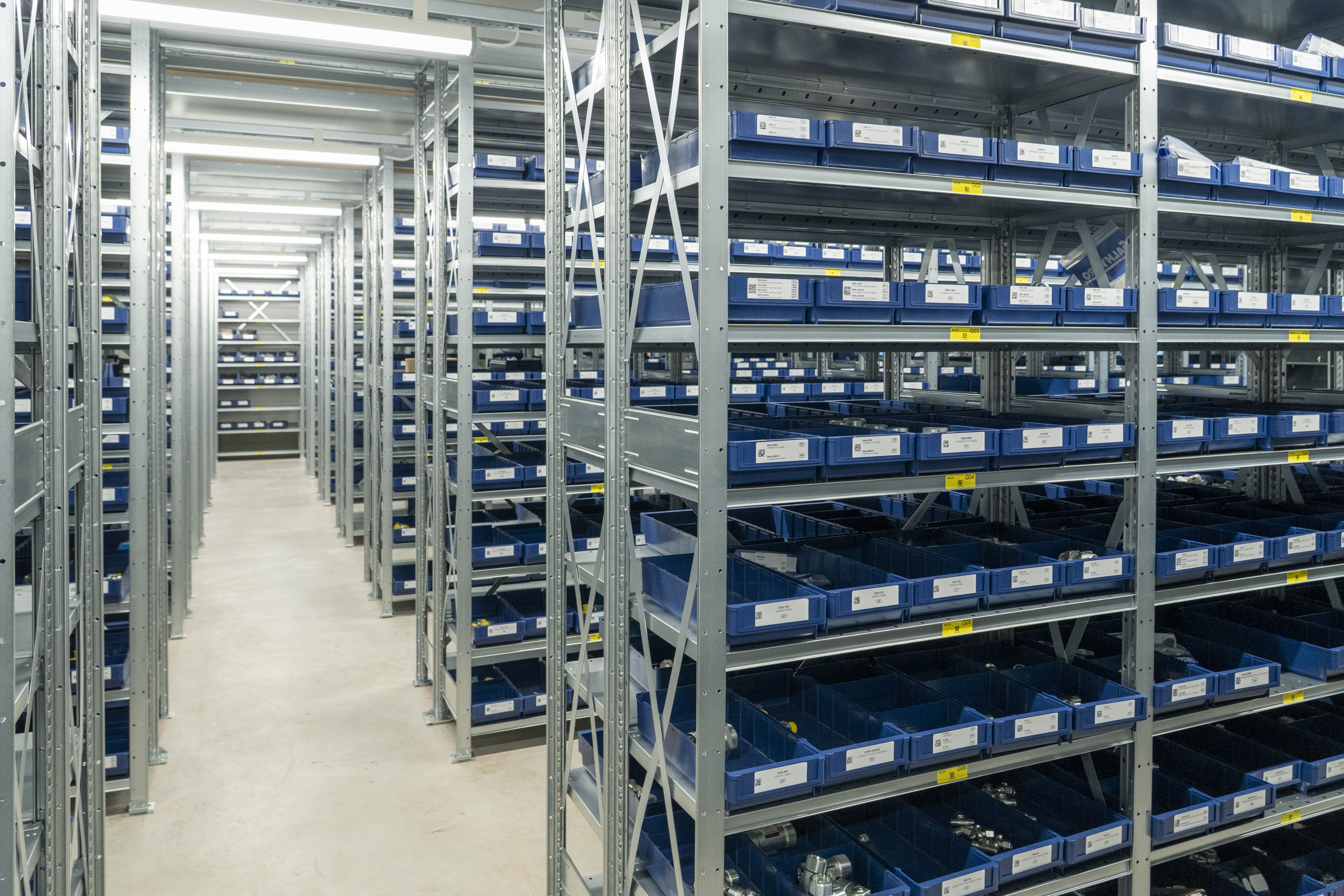 Warehouse racking construction site