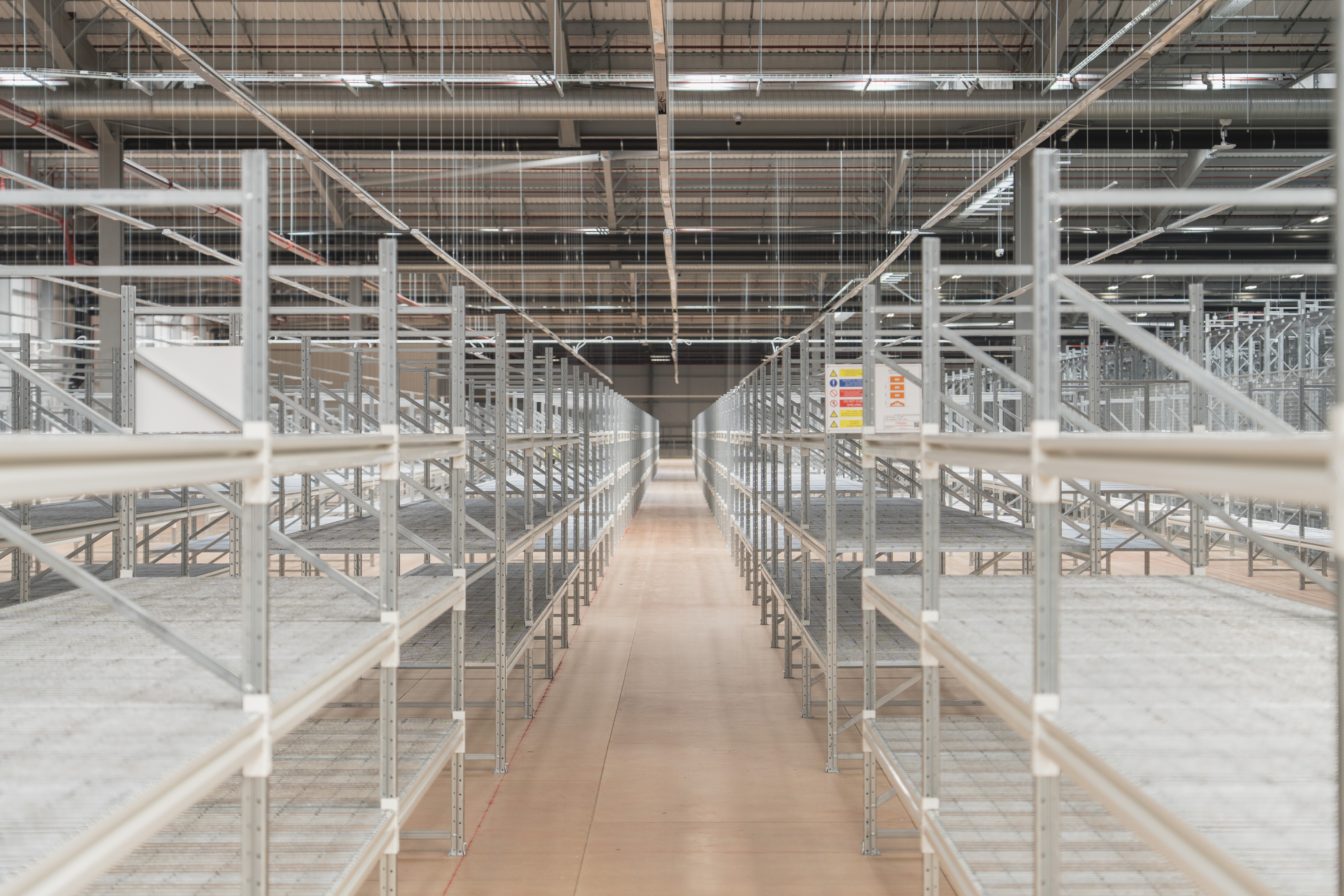 Warehouse racking construction site